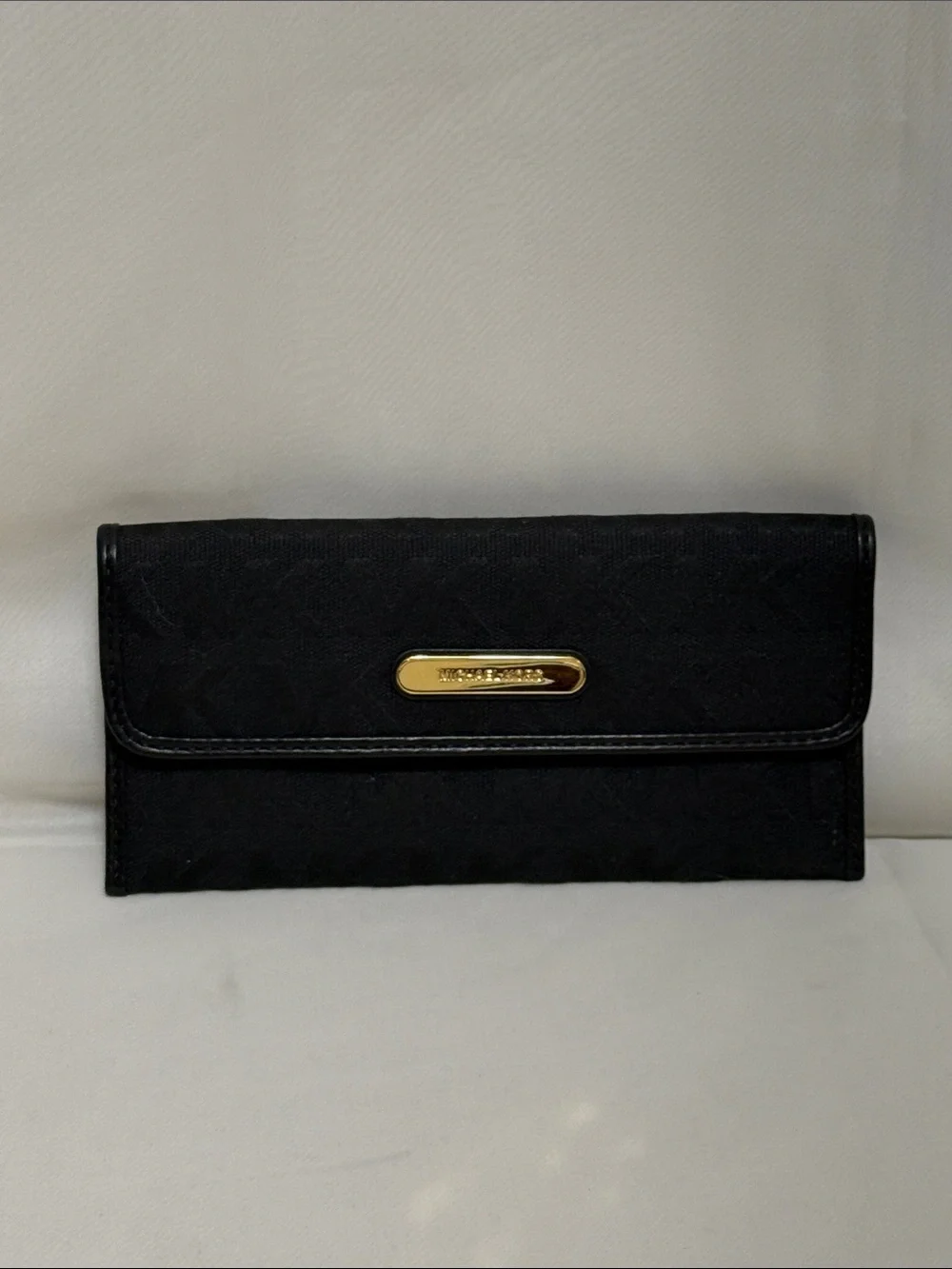 Michael Kors Fulton Flat Slim Wallet In Black